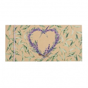Artebene ajándékutalvány tartó (23x11 cm) kraft, levendula szíves (6)