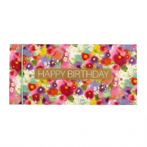 Artebene ajándékutalvány tartó (23x11 cm) Happy B., színes tavaszi virágos (6)