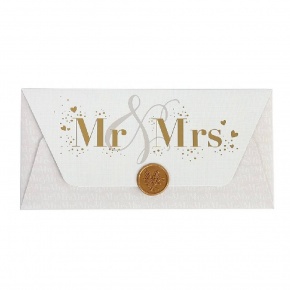 Artebene ajándékutalvány tartó (23x11 cm) Mr & Mrs feliratos (6)