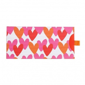 Artebene ajándékutalvány tartó (23x11 cm) piros-narancs szívek (6)