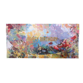 Artebene ajándékutalvány tartó (23x11 cm) színes minták, Happy Birthday (6)