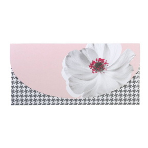Artebene ajándékutalvány tartó (23x11 cm) pepita, nagy fehér virágos (6)
