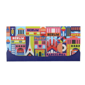 Artebene ajándékutalvány tartó (23x11 cm) színes városok (6)