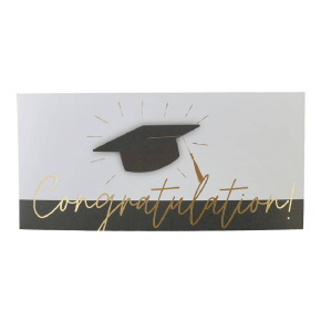 Artebene ajándékutalvány tartó (23x11 cm) fekete-fehér, Congratulations (6)