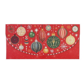 Artebene ajándékutalvány tartó (23x11 cm) piros karácsonyfadíszes karácsonyi (6)