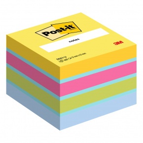 Post-it® Mini Kockatömb, Ultra Színek, 51 mm x 51 mm, 400 Lap/Tömb, 1 Tömb/Csomag, 100% PEFC, SGSCH-PEFC-COC-110078