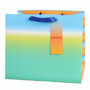 Artebene ajándéktasak (33x28x21,5 cm) zöld - kék színátmenetes (6)