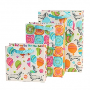 Artebene ajándéktasak (22x30x11 cm) tacskós, színes lufis (6)