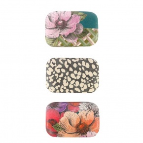 Artebene mini fémdoboz tükörrel (8,6x5,5x3,3 cm ) 3-féle, virágos (5)