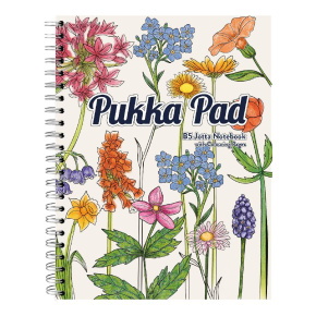 Pukka Pad Jotta füzet, spirálos (B5,100 lapos 200 oldalas. vonalas) virágos oldalakkal