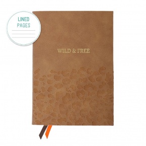 Artebene notesz, A5, 240 old. vonalas, vegán bőr, őzbarna, Wild & Free (5)