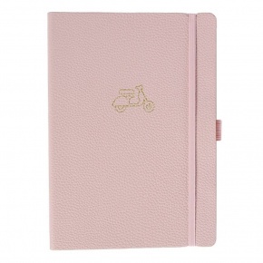 Artebene notesz, A5, 72 lap, pontozott, gumipántos, púder, vegán bőr (6)