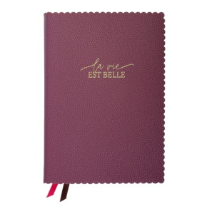 Artebene notesz A5, 120 lap, pontozott, sötétlila, vegán bőr (6)