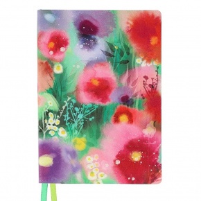 Artebene notesz, A5, 120 lap, pontozott, színes tavaszi virágos (6)