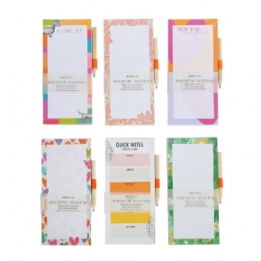 Artebene mágneses jegyzettömb ceruzával (8x18 cm) 6-féle tavaszi minta (6)