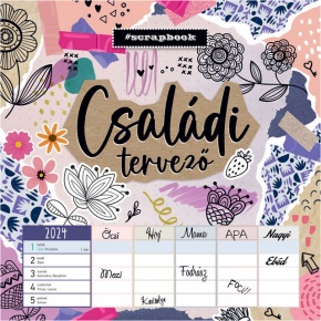 Lizzy Card Falinaptár lemez nagy, Anyu tervezője Scrapbook Style 2024