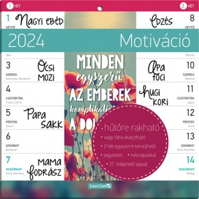 Lizzy Card Hűtőmágneses naptár 2 heti, Motiváció 2024