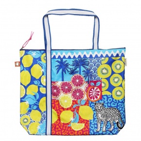 Artebene strandtáska, maxi, zipzáros (45x57cm) citrusos, Summer (6)