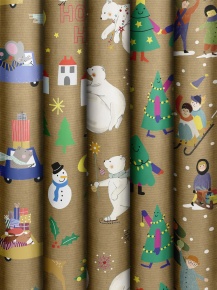 Stewo tek.csomagolópapír (70x500 cm) kraft, gyerek mintás 5-féle, Rob, karácsonyi (3)