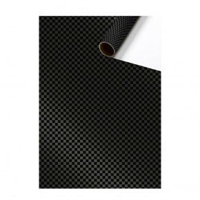 Stewo tekercses csomagolópapír (70x200 cm) fényes fekete, kockamintás, Jo (5)