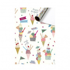 Stewo tekercses csomagolópapír (70x150 cm) fagyis, Happy birthday, Gelato (5)