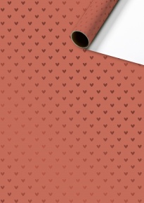 Stewo tekercses csomagolópapír (70x150 cm) piros, szívecskés, Zisa (4)