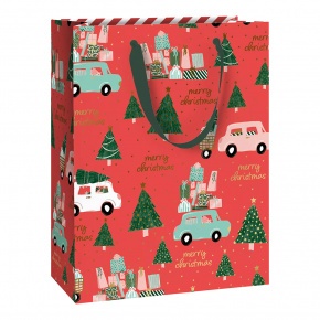 Stewo ajándéktasak (23x13x30 cm) piros, autós, karácsonyfás Anette karácsonyi (5)