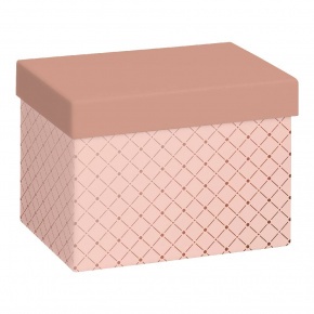 Stewo ajándékdoboz (12x16,5x12 cm, A6+) púder, fényes geometriai mintás