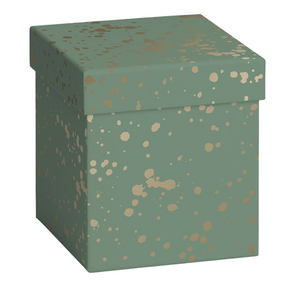 Stewo ajándékdoboz (11x11x12 cm) zöld, márványmintás