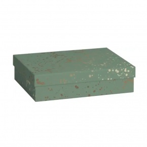 Stewo ajándékdoboz (16,5x24x6 cm) zöld, márványmintás