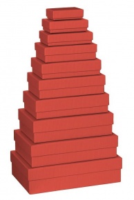 Stewo ajándékdoboz (26x17x7 cm, nagy) One Colour, piros ÚJ
