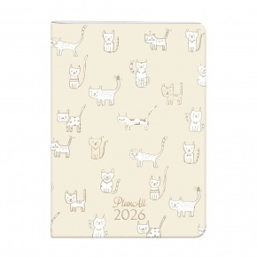 Lizzy Planall Compact zsebnaptár tűzött aranyozott B6 2026 CATTO