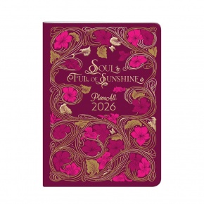 Lizzy Planall Compact zsebnaptár tűzött aranyozott B6 2026 CARDINAL