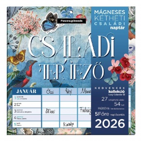 Lizzy Hűtőmágneses naptár 2 heti 2026 Anyu tervezője Scrapbook Style