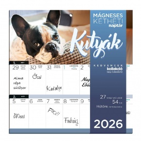 Lizzy Hűtőmágneses naptár 2 heti 2026 Kutyák