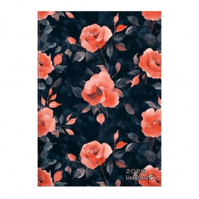 Lizzy heti tervező, B6 design, 2026, NIGHT ROSES