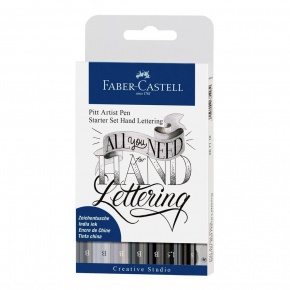 Faber-Castell AG-Művész PITT szett 9db-os kezdő készlet (5db B-s,1db S-es,1db 1,5-es filc,1db grafitceruza,1db hegyező)