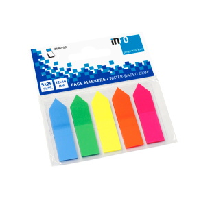 Info Notes önt.jelölőnyíl, 12x44mm, 5x25db, 5-féle szín
