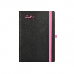 TopTimer Határidőnapló 2026, N012 B6 (Heti beoszt.) FEKETE-PINK