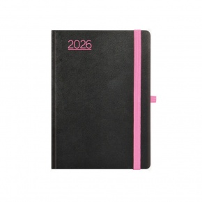 TopTimer Határidőnapló 2026, N015 A5 (Heti beoszt.) FEKETE-PINK