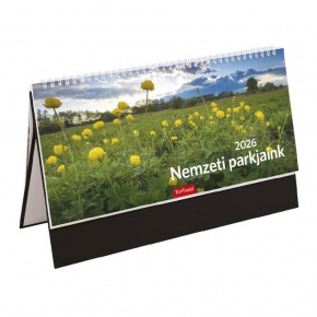 TopTimer T054 NEMZETI PARK Álló asztali naptár 2026, FEKETE