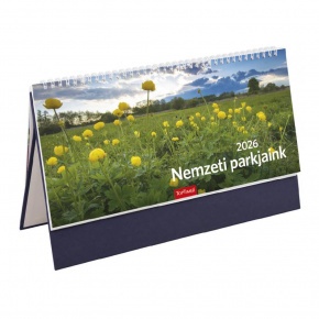TopTimer T054 NEMZETI PARK Álló asztali naptár 2026, KÉK