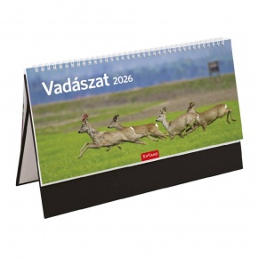 TopTimer T054 VADÁSZAT Álló asztali naptár 2026, FEKETE