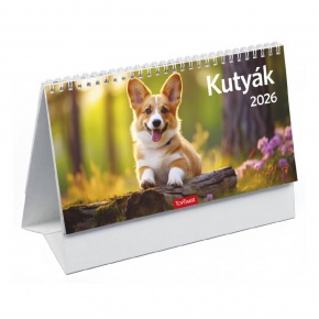 TopTimer T058 Álló asztali naptár 2026, KUTYÁK
