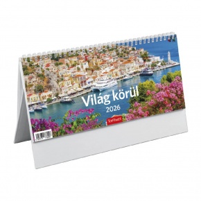TopTimer T063 Álló asztali naptár 2026, VILÁG KÖRÜL