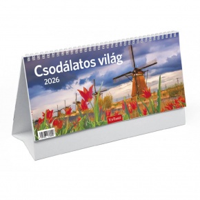 TopTimer T066 Álló asztali naptár 2026, CSODÁLATOS VILÁG