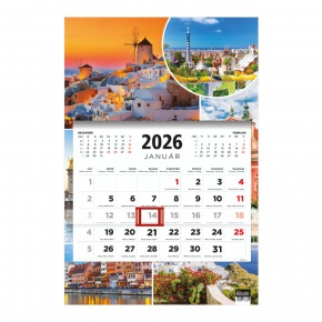 TopTimer T081 Speditőrnaptár 2026, 1 tömb, VÁROSOK