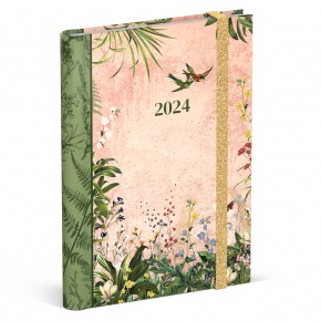 Mega-Papír Határidőnapló 2024 Botanic Pink