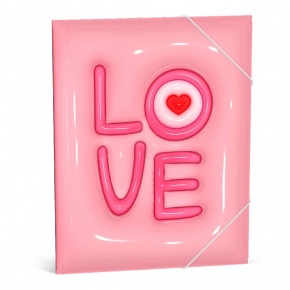 Mega-Papír Gumis mappa A4 LOVE
