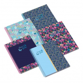 AMBAR Spirálfüzet A5, 80 lapos vonalas, Just for Girls